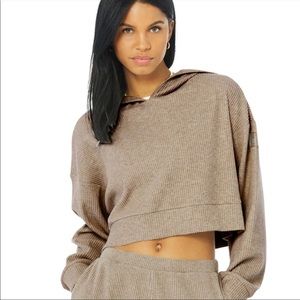 Alo Yoga Muse Hoodie in Gravel Heather